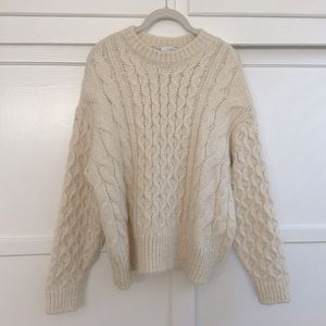 Zara cable knit sweater